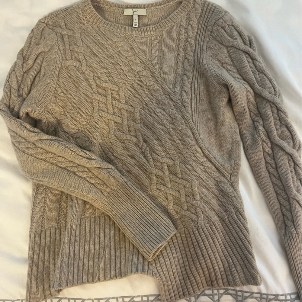 Joie Asymmetrical Cable Knit Sweater